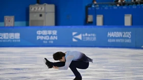 Фигурист Диас Жиренбаев выступил в короткой программе на чемпионате мира-2026