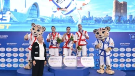 Девушки принесли два золота сборной Казахстана на Чемпионате мира по казакша курес