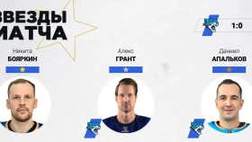 Три хоккеиста «Барыса» стали звездами матча против «Авангарда»