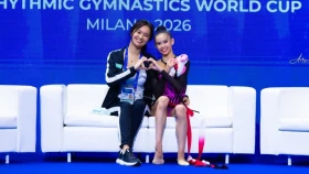 Гимнастка Акмарал Ерекешева вошла в пятёрку лучших на чемпионате мира-2026