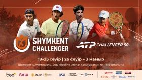 Шымкент примет серию международных теннисных турниров ATP Challenger 50 с участием спортсменов из 25 стран