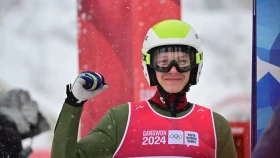 Илья Мизерных показал лучший результат в истории Казахстана в прыжках на лыжах с трамплина