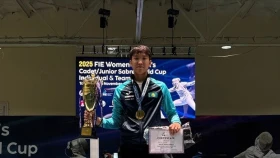 Айбар Кайым занял первое место на этапе Кубка мира по фехтованию среди кадетов