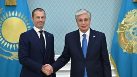 Қасым-Жомарт Тоқаев УЕФА президенті Александер Чеферинді қабылдады