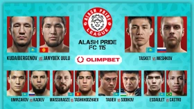Кудайбергенов, Таскет, Кипиш, Майсурадзе, Хакназаров и другие. Где и во сколько смотреть турнир Alash Pride 115