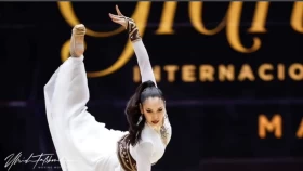Танец казахстанской гимнастки в национальном стиле покорил Испанию (видео)