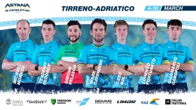 Велокоманда «Астана» назвала состав на ближайшую гонку в Италии