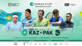 Кубок Дэвиса: сборная Казахстана сыграет против игроков без рейтинга АТР