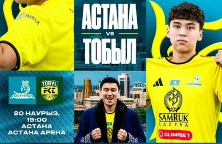 «Астана» примет обладателя Кубка и Суперкубка Казахстана. Где и во сколько смотреть матч «Астана» - «Тобол»