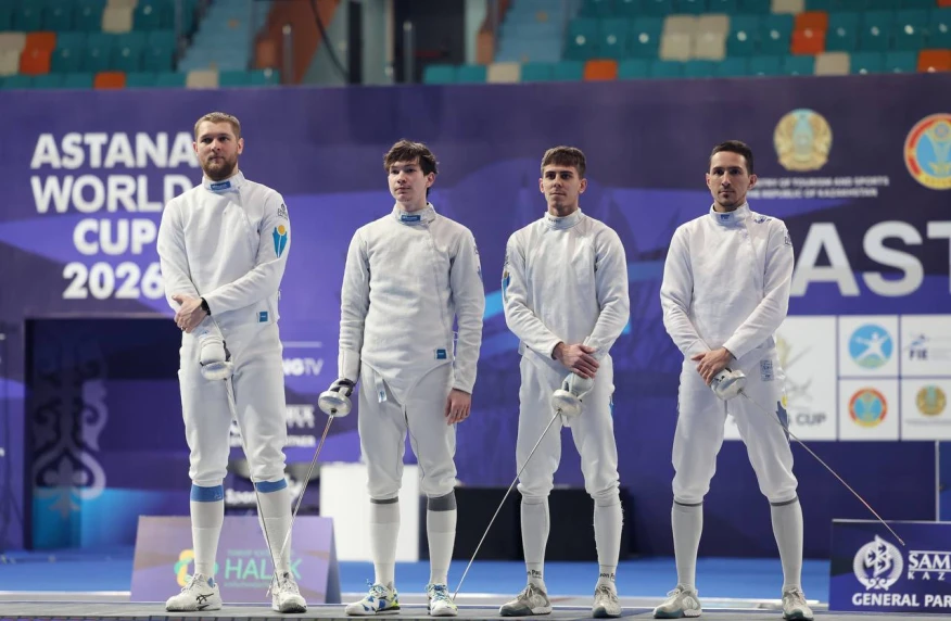 Мужская сборная Казахстана по фехтованию завершила Кубок мира в ТОП-5