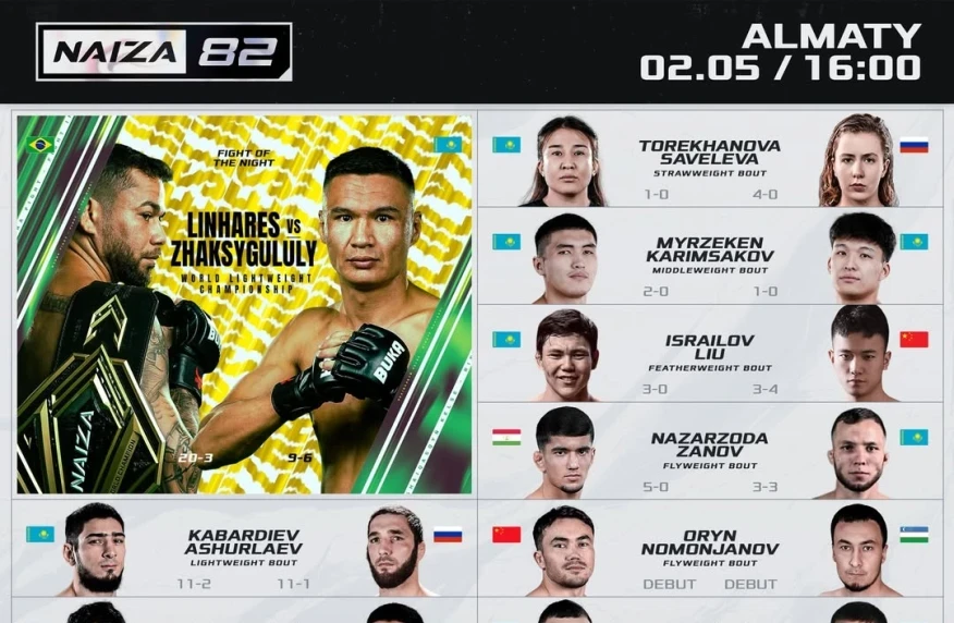 NAIZA Алматыдағы кезекті турнирдің кардын жариялады
