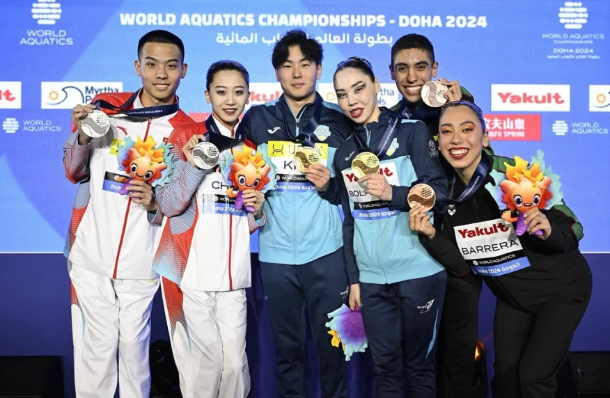 Казахстан выиграл историческое «золото» на чемпионате мира по водным видам спорта