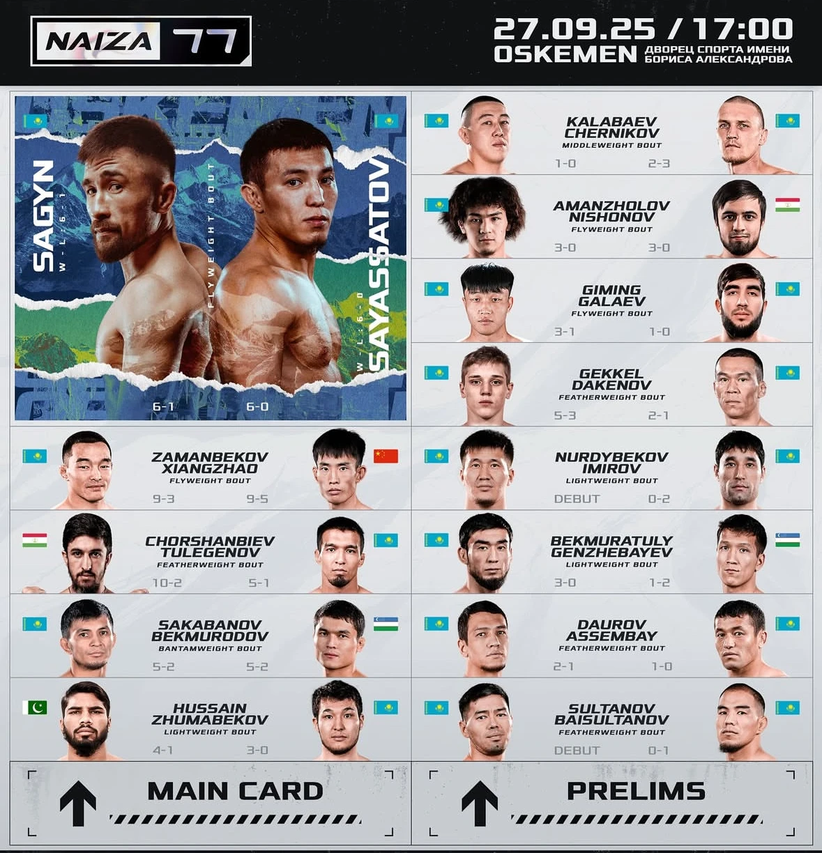 Гонка за титулом. Где и во сколько смотреть NAIZA 77