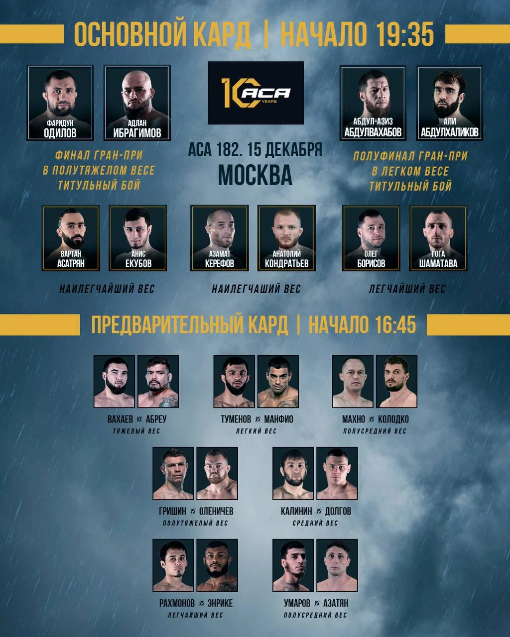 Экс-соперник Рахмонова проведет бой за титул АСА. Где и во сколько смотреть турнир АСА 182